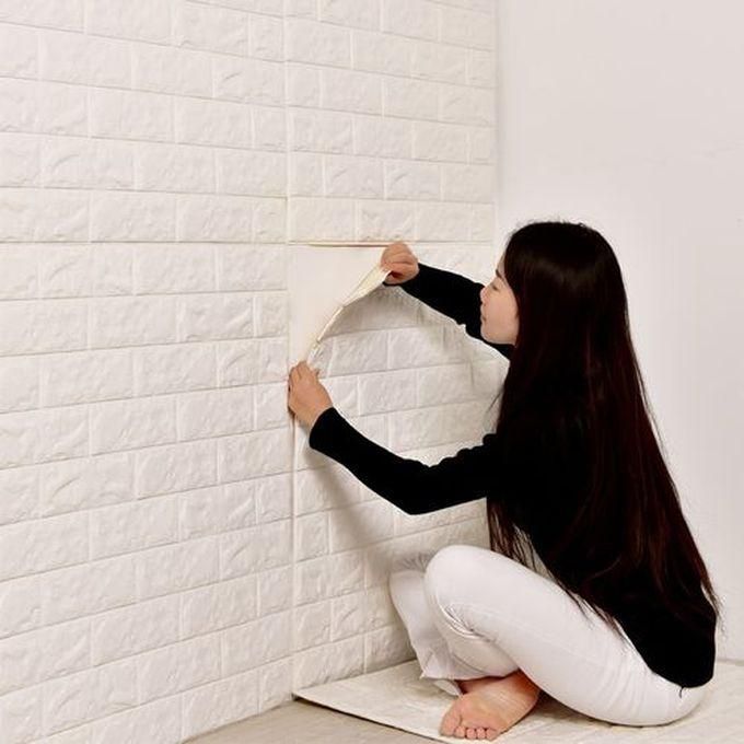 White Pe Foam 3d Self Adhesive Wallpaper Sticker Extra Large