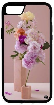 غطاء حماية مطبوع ايفون 6s بلس رسمة زهور وردية جميلة