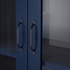 SKRUVBY خزانة مع أبواب زجاجية - أسود-أزرق ‎70x90 سم‏
