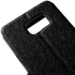 Samsung Galaxy Note 5 - Silk Texture Dual View Window Leather Cover Case - Black