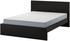 MALM Bed frame with mattress - black-brown/Vesteröy firm 160x200 cm