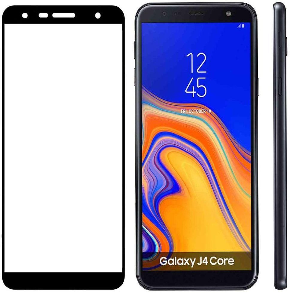Samsung Galaxy J4 Core 6.0 Inch 3D Curved Glass Coverage Full Glue Tempered Glass Screen Protector 5D Glass Shield Black