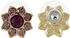 Scarlet Bijoux Brass Multi Studs Enigma Stud Earrings Set