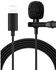 Quboo Lavalier Omnidirectional Microphone for iPhone, Black