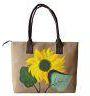 Heysun Women's Fashion Sunflower Hand-painted Tote Shoulder Bag Satchel Hand Bag khaki