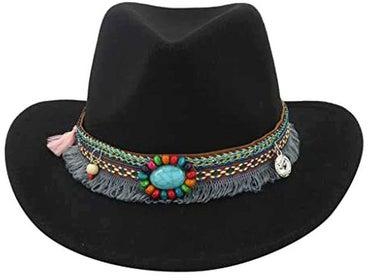 Embroidered Cowboy Hats Black/Blue/Grey