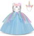 Princess Party Dress With Headband 120cm
