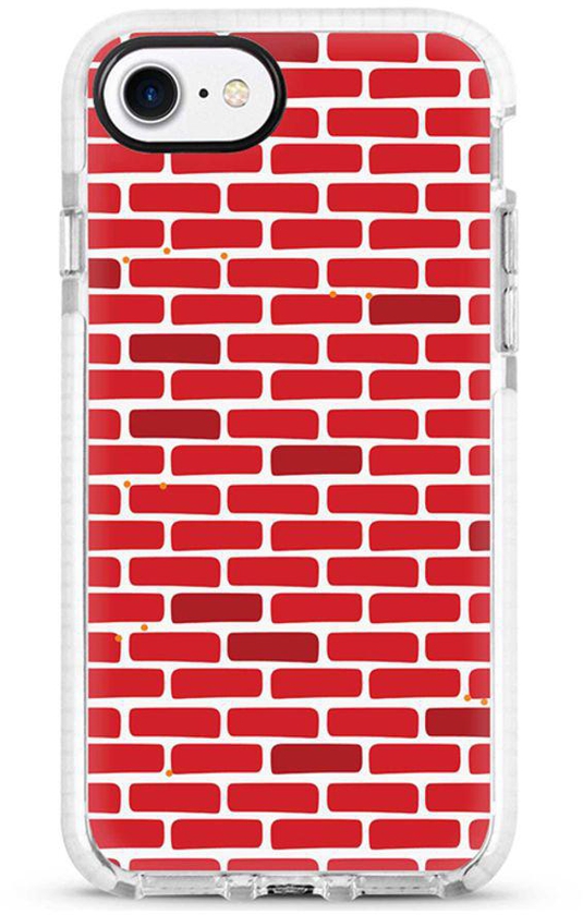 Protective Case Cover For Apple iPhone 7 Red bricks wall Full Print