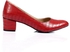 Fashion Women`s Heels Shoes Crocodile Pattern 37 To 44 - Red