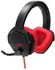 سماعة رأس للألعاب إي إس جي 4 بصوت محيطي 7.1 ولون أحمر (أضواء LED، صوت محيطي 7.1، وسادات من الجلد تغطي الأذن) أحمر