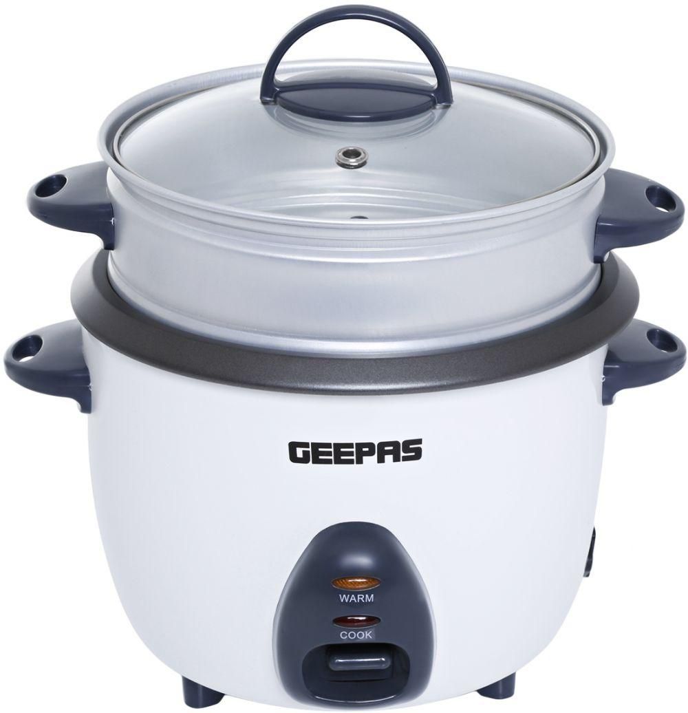 Geepas 1 Liter Electric Rice Cooker, White, Metal Material price from ...