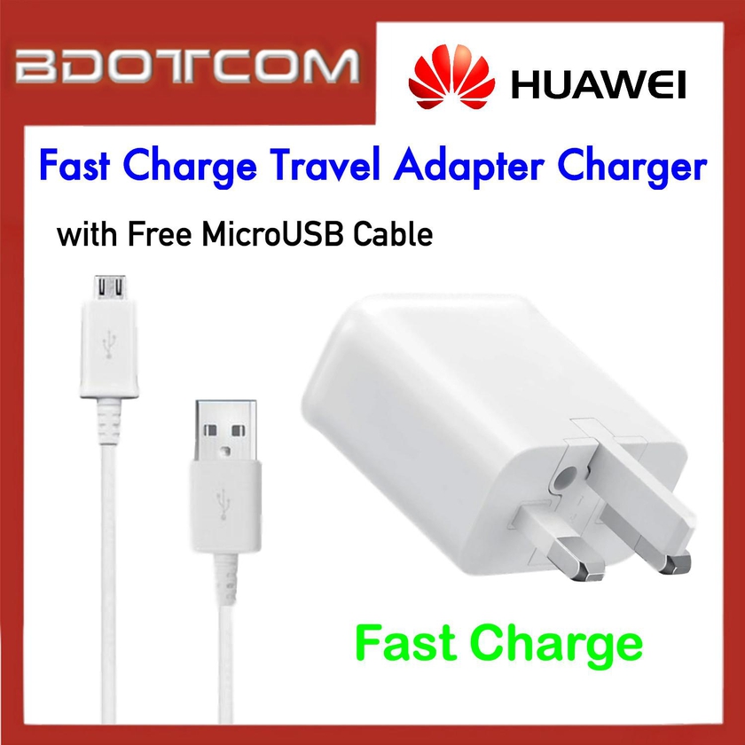 Huawei Fast Charge Travel Adapter Charger with MicroUSB Cable for Huawei Y5