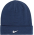 Nike Blue Acrylic Beanie & Bobble Hat For Men