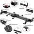 GVM Motorized Camera Slider, 48&quot;/120CM Carbon Fiber Dolly Camera Slider with Time-Lapse Photo,Tracking Shooting, 120 Degree Panoramic, with Remote Controller