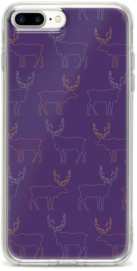 Protective Case Cover For Apple iPhone 8 Plus Purple Moose Full Print