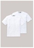Mens 2 In 1 Polo T-Shirt Short-sleeve-White