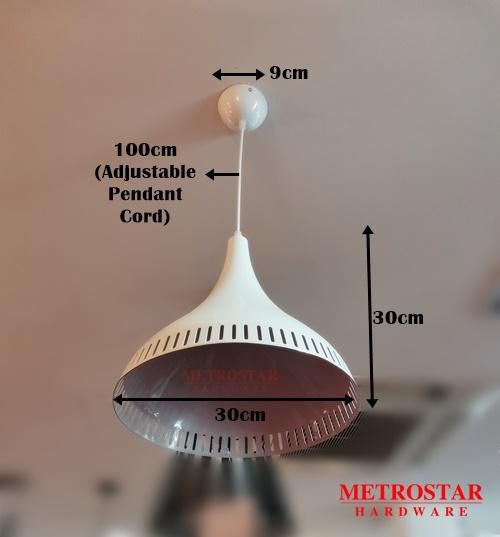 Metrostarhardware Pendant Lamp Free LED Bulb (White Lily)