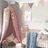 UNIVERSAL 240cm Canopy Bed Netting Mosquito Bedding Net Baby Kids Play Tents Cotton Linen Beige