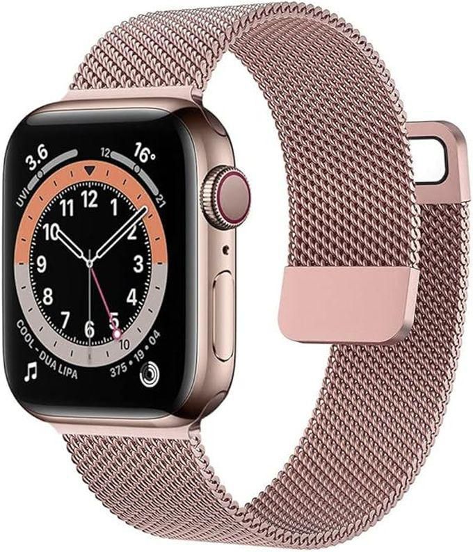 Magnet Band Compatible With Apple Watch 41mm/40mm/38mm, Stainless Steel Watch Band For IWatch Series 1/2/3/4/5/6/7/SE 2 By Ten Tech – Rose Gold