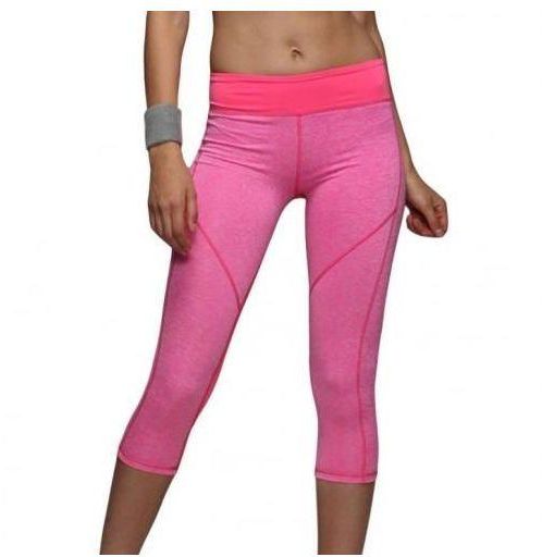 Generic Women Yoga Cropped Gym Slim Pants - Pink