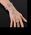 Rhinestone Leaf Design Hand Harness Bracelet or Foot Finger Ring