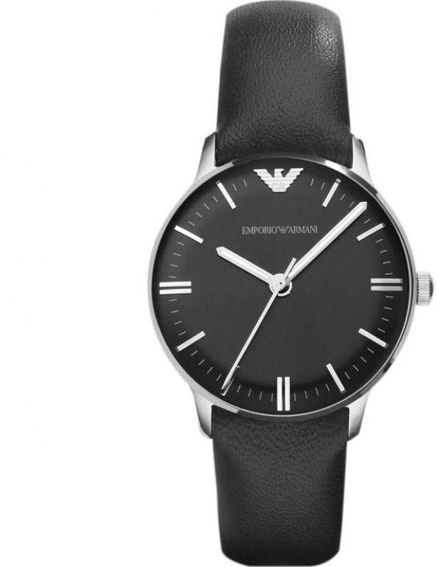 Emporio Armani Women Classic Leather Band Watch AR1600 (Black Dial)