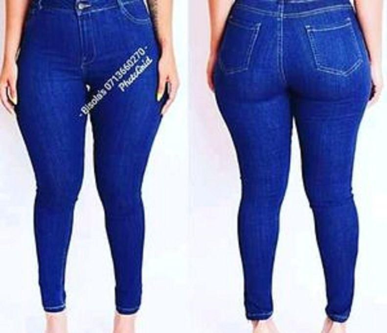 Fashion Blue Denim High Waist Jeans