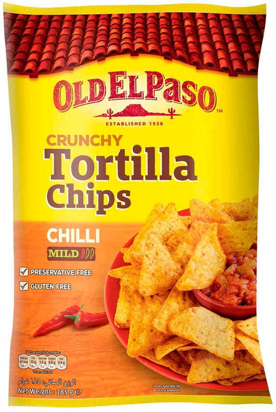 Old el paso tortilla chips chili 185 g