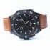 Naviforce 9043 Men Quartz Analog-Digital Watch with Leather Band - Brown
