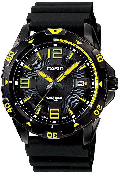Casio Enticer Men's Black Resin Band Core Collection Analog Watch 100M Diver Watch [MTD-1065B-1A2V]