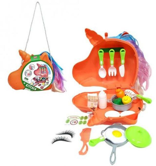 2-In-1 Kitchen Play Set And Unicorn Bag - (24 PCS - 25785)
