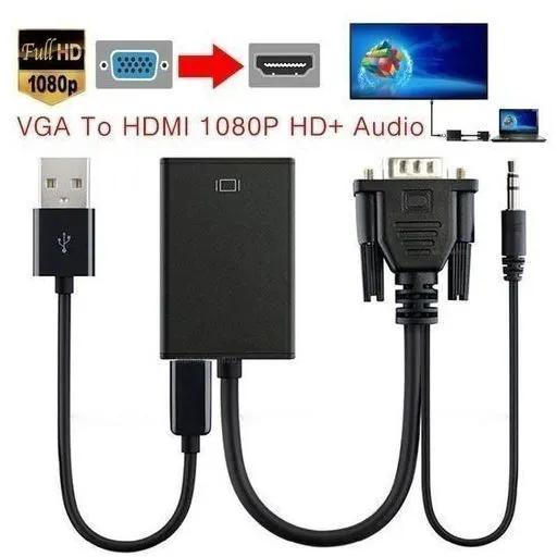 VGA To HDMI Adapter (Male_To_Female) HD with audio