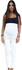 oh9shop - Raw Hem Relaxed White Jeans- Babystore.ae