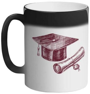 Graduation Day Logo Printed Colour Changing Coffee Mug Black 11ounce (VTX-1182)