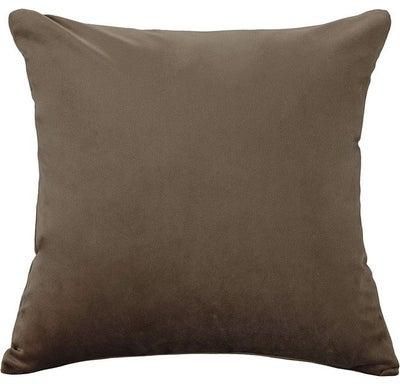 Velvet Decorative Filled Cushion Brown