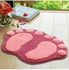 Cute Flocking Ankle Non Slip Bathroom Mat Pink 58.5 x 38.5 centimeter
