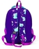 Coral High Kids Three Compartment School Backpack - Purple Pink Elephant Patterned