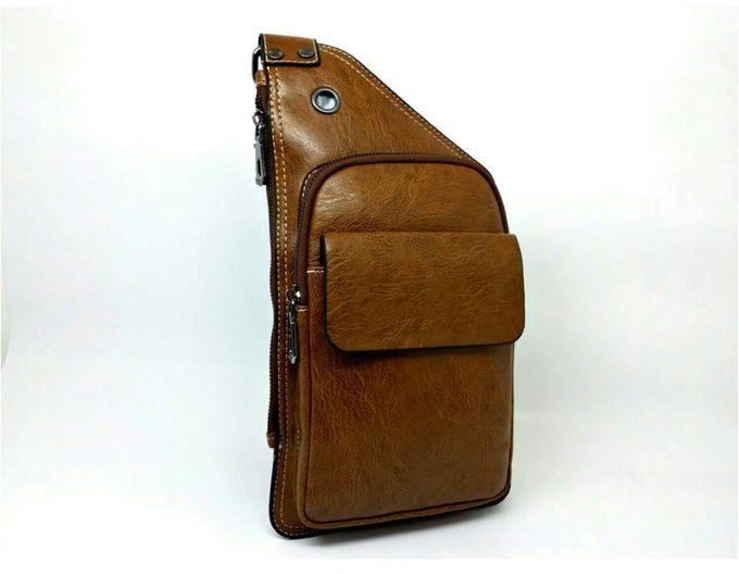 Generic Leather Shoulder Bag - Men - Brown