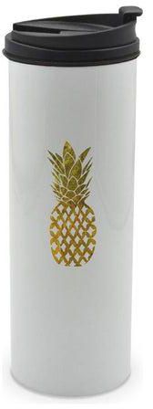 Pineapple Printed Tumbler With Lid Multicolour 400ml