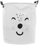 Universal White Dog Folding Kids Toy Canvas Laundry Hamper Basket Dirty Clothes Storage Bag