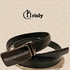 Chrisly Genuine Natural Black Leather Belt From Chrisly Printed In Plain