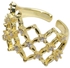 Butterfly Shenoute Ring Lobes Zircon Free Size For Women - Golden Colour - GR-481