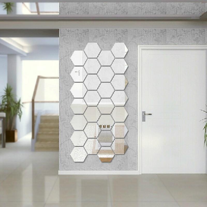 24 Pcs Wall Sticker Hex Shape, for all Rooms and Office