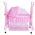 Generic 4 in 1 Rocking Baby Crib/Rocking Bed Baby Cradle Swing Cot & Baby Stroller With With Fabric Mosquito Net Infant Crib Baby Bed with Animal Print
