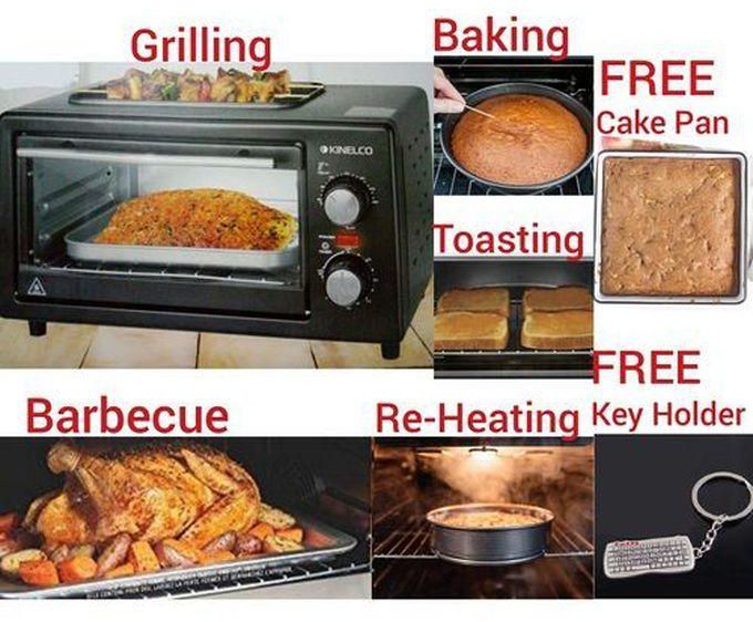 Multi-functional Electric Oven + Baking + Barbecue BBQ + Bread Toaster + Re-Heating + Grill Food Processor + Top Grill + Free Cake Pan