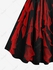 Plus Size Halloween Costume Skeleton Flower Rag Print Tank Dress - 6x