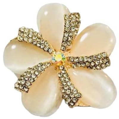 Brooch for Women Premium All Time Brooch with High Quality Clear Glass Beads.,