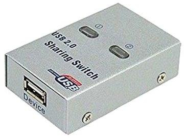 2 USB Port Sharing Switch For PC Printer Scanner White