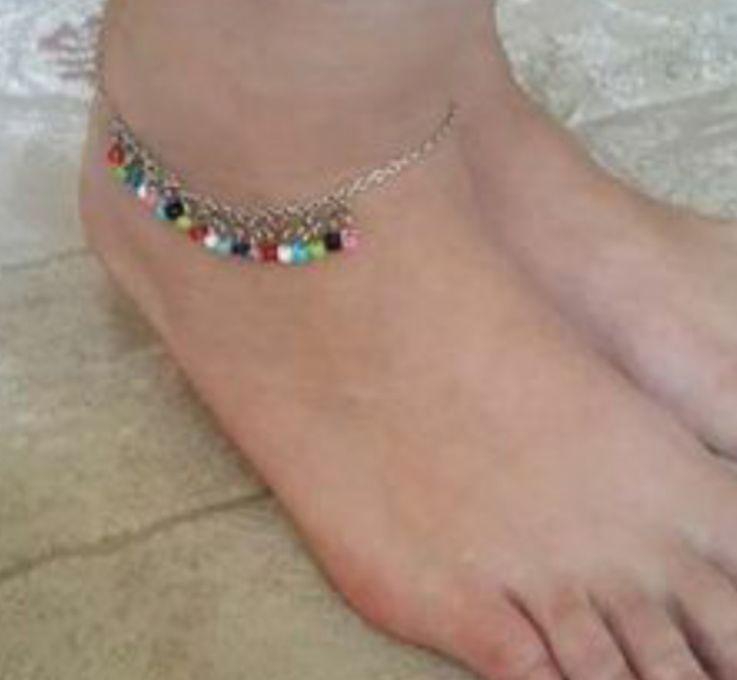 O Accessories Anklet Silver _multicolor