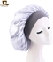 GTOP Wholesale High Quality Elastic Band Polyester Big Size Wide Band Adjustable Bonnet Hair Cover Bonnet Satin Sleep Cap Bonnet